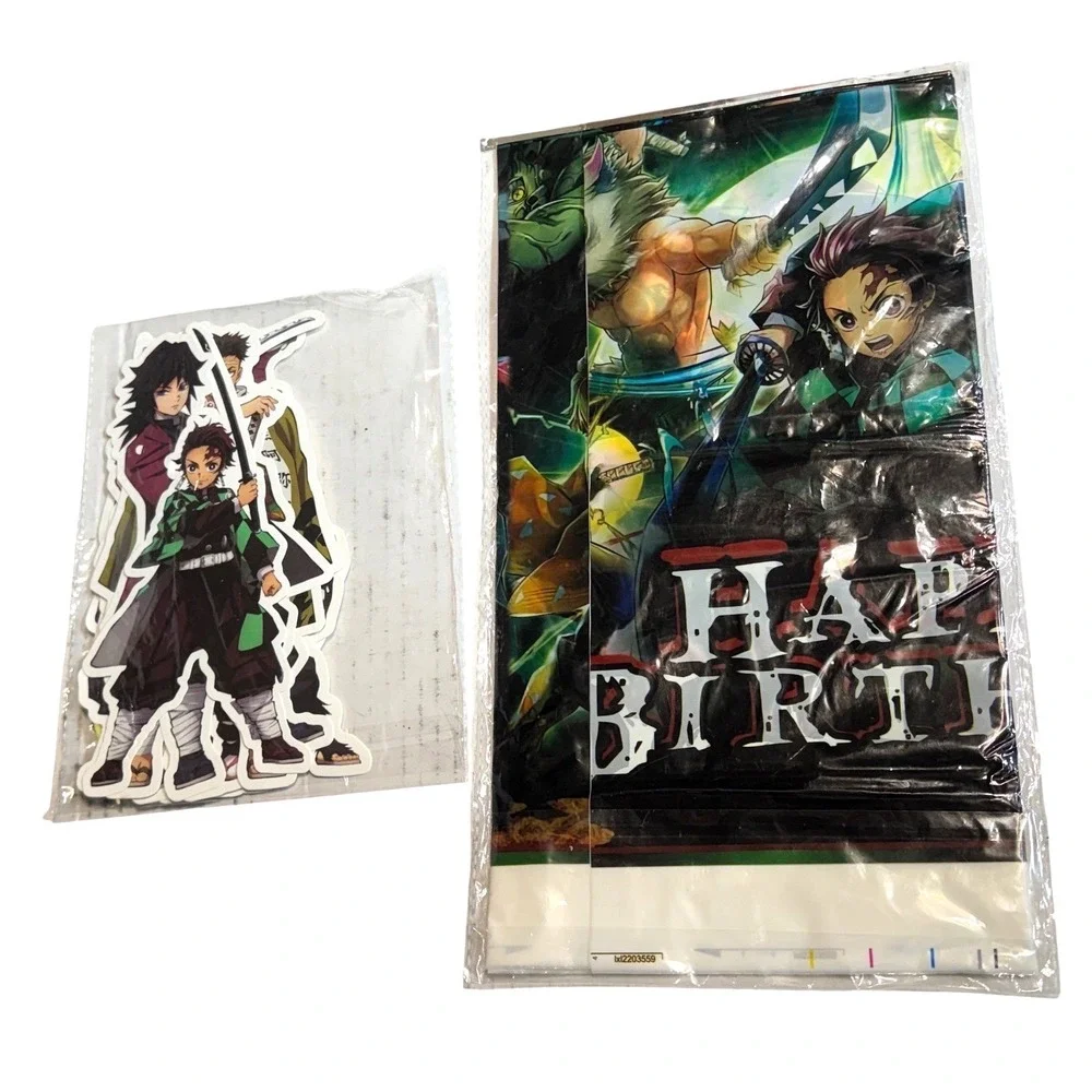 Demon Slayer Kimetsu no Yaiba Happy Birthday Banner Cutouts & Poster Banner RARE